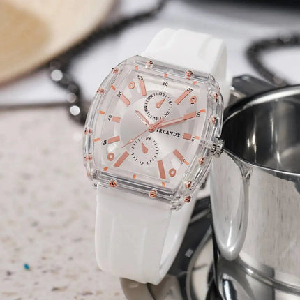 Orologi da donna alla moda Orologi da polso al quarzo da donna con cinturino in silicone casual per ragazze Orologio Reloj Mujer (senza scatola) platinumshop