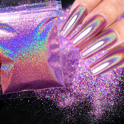 10g/Bag Glitter Snow White Nail Art Sugar Powder Sweater Laser Shiny Decoration Chrome Powder Woolen Candy Effect Nails 2027