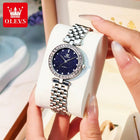 OLEVS 3641 Elegante orologio al quarzo da donna impermeabile Quadrante stellato luminoso in acciaio inossidabile con confezione regalo - Accessorio alla moda da donna platinumshop