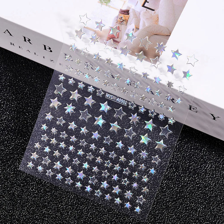 1PC 26-English Alphabet Number 3D Self-adhesive Nail Art Decal Sticker Word Small Letter Nail Decals Sticker Manicure Decoration