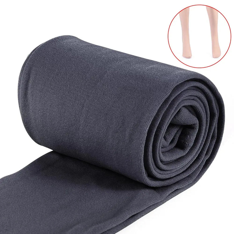 Women Winter Thermal Warm Thick Pantyhose Fluff Lined Stretch Slim Leggings Pants PlatiNum