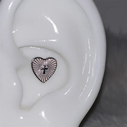 1pcs Silver Color Wing 316L Stainless Steel Ear Bone Nail for Women New Fashion Full of Rhinestone Earrings Accessories for Ear PlatiNum