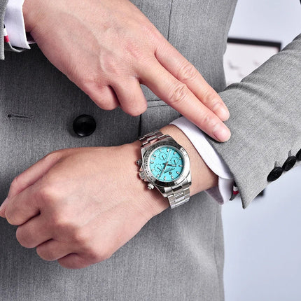 PAGANI DESIGN Nuovo orologio da polso al quarzo da uomo con lunetta in acciaio inossidabile, cronografo di lusso con vetro zaffiro VK63, orologio da uomo reloj hombre platinumshop