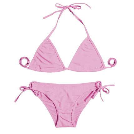 Costume da bagno bikini sexy da donna con perizoma, modello brasiliano con lacci, per l'estate e le vacanze al mare platinumshop