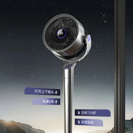 Ventilatore da Terra 220V con Telecomando, Versione Aggiornata, a Frequenza Variabile, Oscillante