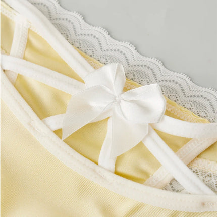 3PCS Women's Thong Solid-Color Lace Sexy Women's Underwear Low-Rise Versatile Comfortable Fashionable Panties