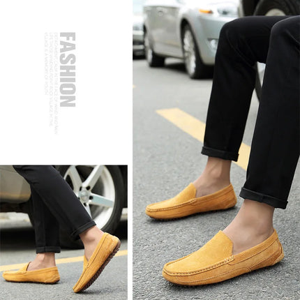 Mocassini da uomo in pelle scamosciata di lusso 2022 scarpe casual da uomo scarpe da barca fatte a mano da uomo Slipon scarpe da guida mocassini maschili Zapatos