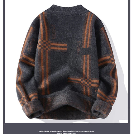 2025 New Winter Fashion Cashmere Sweater Men High Quality Comfortable Mens Sweaters Thick Warm Male Pullover