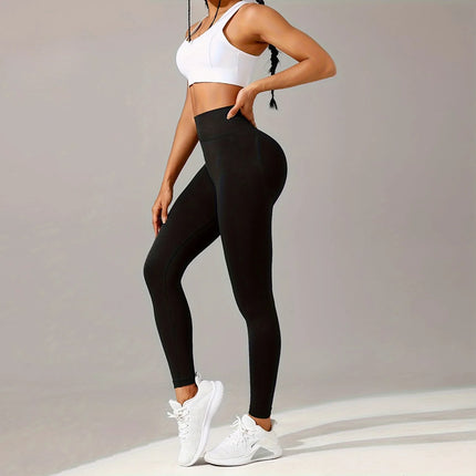 Leggings Sportivi Senza Cuciture per Donna, Modellanti e a Vita Alta, Push-Up per Yoga e Palestra