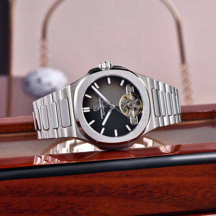 Orologio Meccanico Tourbillon PAGANI DESIGN 2026 Nuovo, Lusso Impermeabile da Uomo in Acciaio 316L, con Vetro Zaffiro e Lancette Luminose