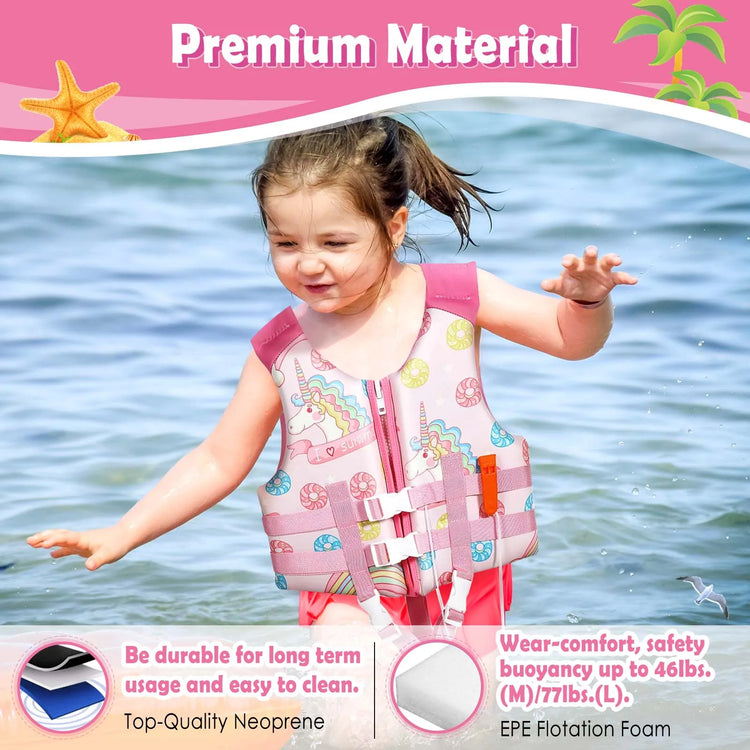 HeySplash Gilet da bagno per bambini Floaties Giacca da nuoto Maglione Costume da bagno con cinturino regolabile Gilet galleggiante per bambini