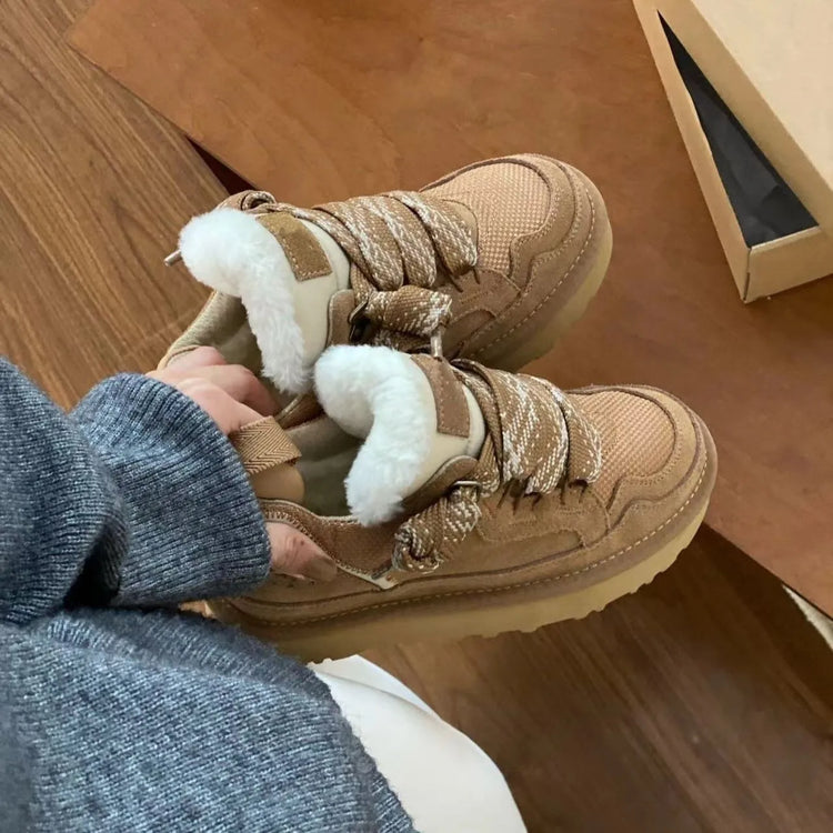 Winter Boots for Women Fleece Thickened Snow Boots