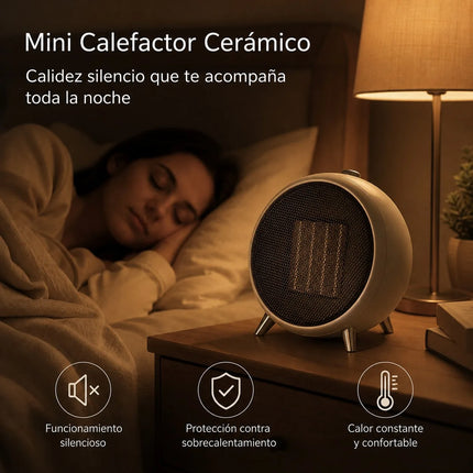 1500W Electric Ceramic Heater, 2 Power Levels, Adjustable Thermostat, Overheat and Anti-Tipping Protection, for Home and Office