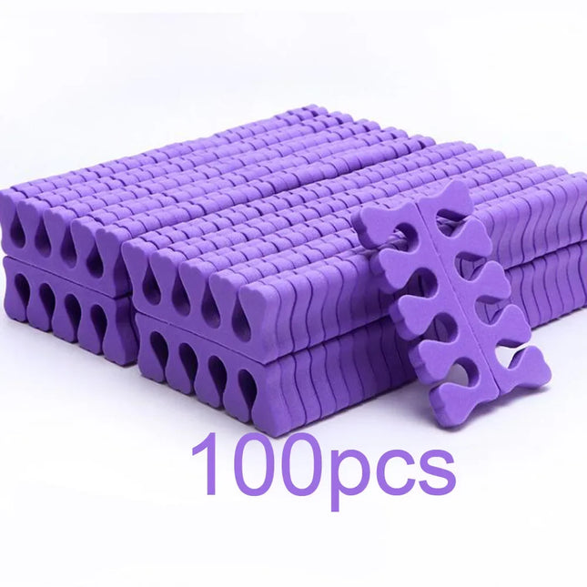 100Pcs/Pack Nail Art Finger Toe Separators Soft Heart-Shape Sponge Fingers Foot Separator Bulk Manicure Pedicure Care Tools Kits