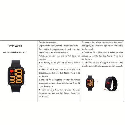 2 pezzi orologio per coppie display a LED orologio elettronico sportivo orologio da polso digitale in silicone per donna uomo regalo di San Valentino per lei platinumshop