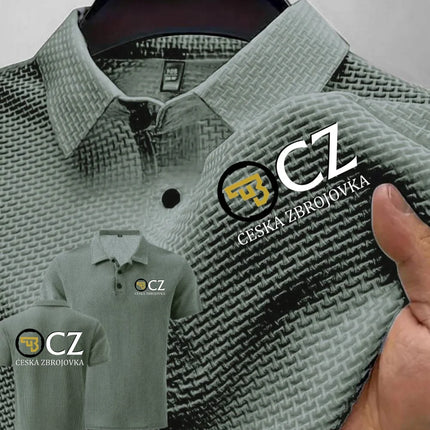 Summer New Men's POLO T-Shirt CZ Ceska Zbrojovka Firearms High End Ice Silk Men's Short-Sleeved Top Shirt Collar