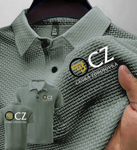 Été Nouveau Hommes POLO T-Shirt CZ Ceska Zbrojovka Armes à feu Haut de gamme Homme Manches courtes Chemise en soie glacée Col de chemise Haut