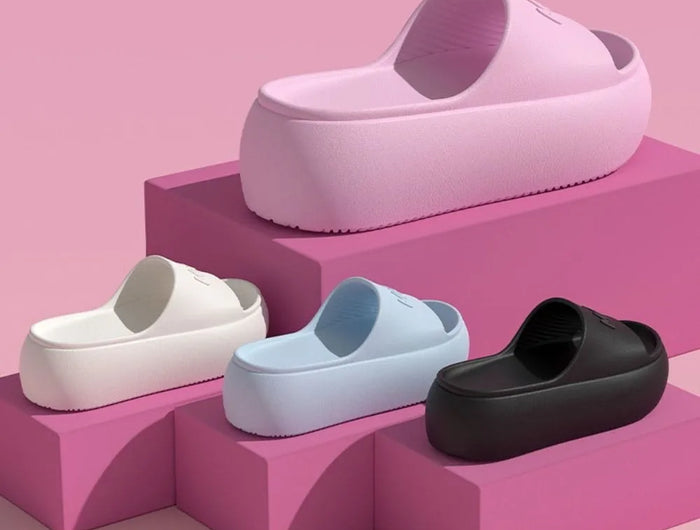 Women's Non-Slip Casual Slippers with Thick Sole, Summer Style, Comfortable Home Slippers, Raised Bath Slippers, Beach Slippers