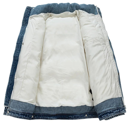 2025 Autumn and Winter New Down Jacket Fashionable Thickened Short Hooded Bakery Jacket for Men