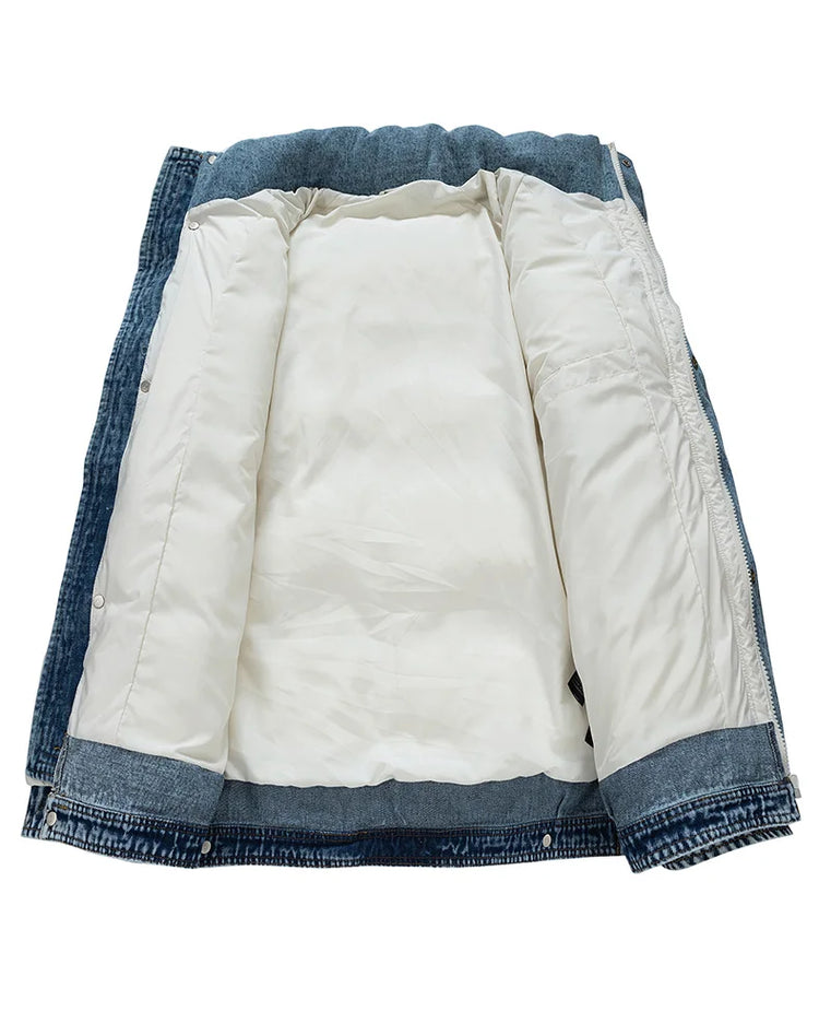 2025 Autumn and Winter New Down Jacket Fashionable Thickened Short Hooded Bakery Jacket for Men