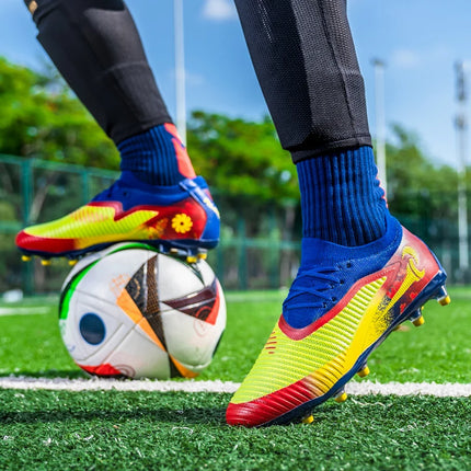 Nuovi Scarpini da Calcio per Uomo, Scarpe Sportive da Esterno per Ragazzi, Tacchetti Lunghi Antiscivolo Traspiranti, Scarpe da Calcio per Allenamento e Partite, Comode per Adulti