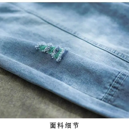 Jeans Strappati a Nove Punti da Donna, Nuovi Pantaloni Harem Casual Sottili con Vita Elastica, Lunghi alla Caviglia, in Denim, per l'Estate 2026
