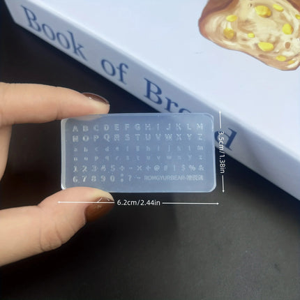 1Pc Transparent Mold For DIY Nail Art UV Glue Drop Glue Reusable Mini Letters Numbers Manicure Decoration Drip Glue Template