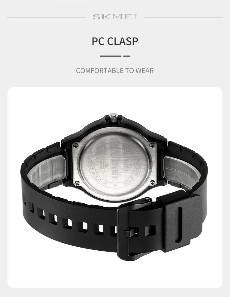 SKMEI Top Brand Casual Quartz Wristwatches Mens New Simple TPU Strap 3Bar Waterproof Watches For Male Time Clock Reloj Hombre