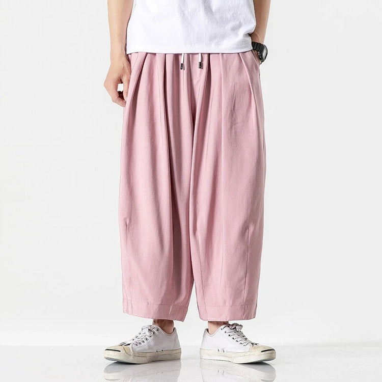 Pantaloni a Gamba Larga da Uomo Oversize Comodi Stile Harajuku Jogger Casual Moda Larga Elastico in Vita Streetwear