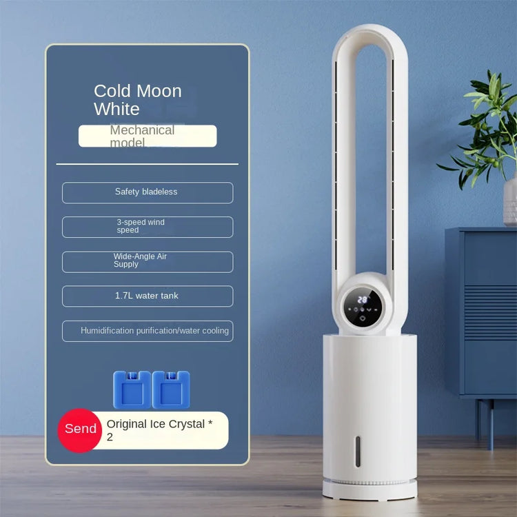 Ventilatore senza lama Ventilatore per aria condizionata Ventola di raffreddamento ad acqua Umidificazione e refrigerazione Ventilatore a torre d'acqua verticale Condizionatore d'aria