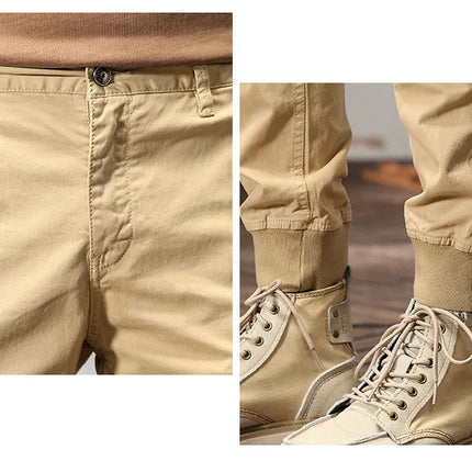 6 Pockets Joggers Cargo Pants Men Black Khaki Pants Men Slim Military Tactical Brown Work Trousers For Men Safari streetwear