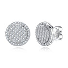 MossanRappr 0.9cttw Moissanite Bling Orecchini rotondi in argento sterling 925 Moda Gioielli Hip Hop Regali per donne e uomini platinumshop