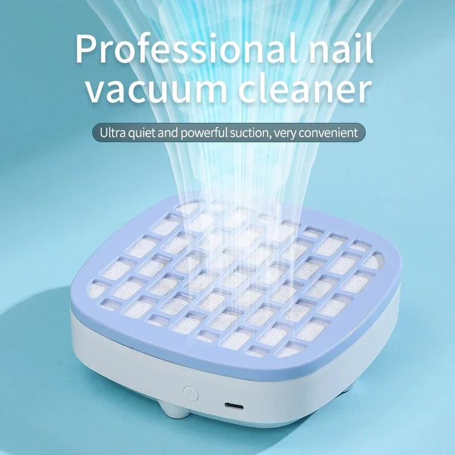 Mini Nail Dust Collector Extractor Fan for Manicure Machine Powerful Nail Vacuum Cleaner with Remove Paper Filter Nail Equipment