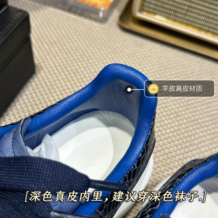 Handcrafted Leather Casual Sneakers Man Platform Trainers Unisex Originality Flat Loafers Men's Footwear