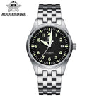 ADDIESDIVE Classic Men's Automatic Mechanical Watch 200m Water Resistant C3 Luminous 316L Stainless Steel Vintage Watch AD2519