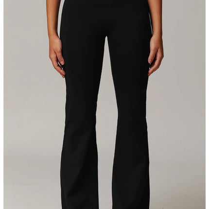 High Waist Wide Leg Pants Leggings Women Tights Fitness Bell-bottoms Yoga Elastic Leggings Push Up Gym Workout Flared Pants PlatiNum