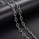 6.5/7/8mm Chic Glitter Maglia in acciaio inossidabile Taglio ovale Figaro Collana a catena per donna Uomo Rombo geometrico Girocollo Gioielli in metallo PlatiNum