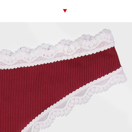 Queen Of Spades HOT WIFE Naughty Underwear for Women Cute Sexy Womens Thong Lingerie Temptation Lace Edge Bow Low Waist Panties