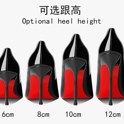Scarpe da Donna 2026 di Tendenza Lusso con Suola Rossa Tacchi Alti a Punta Stiletto 12 cm Comode per Feste e Cerimonie