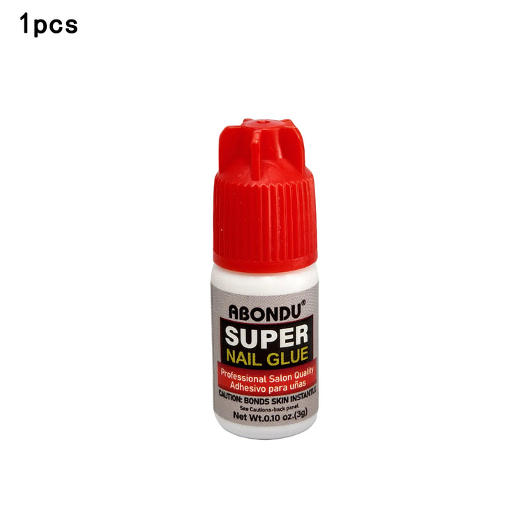 Super Nail Glue Professional Salon Quality, Fast Drying Strong Hold Nail Adhesive for Acrylic Nails Fake Nail Tips Press On Nails, Long Lasting Secure Bond Nail Glue for Home DIY Salon Nail Art Repair, Quick Dry Mini Travel S