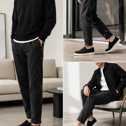Scarpe casual da uomo estive, comode, con plateau, mocassini di design, traspiranti, slip-on, scarpe da ufficio piatte da uomo