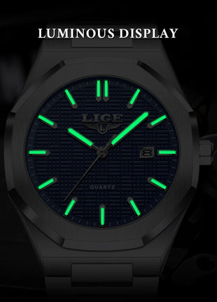 LIGE Orologio da donna elegante e lussuoso, orologio classico alla moda con data automatica, cinturino in acciaio inossidabile, orologi luminosi impermeabili per donna, regalo per signora platinumshop