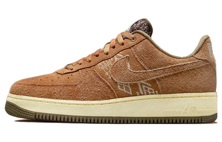 Nike Air Force 1 Skateboard Shoes Unisex Low Top Brown FB4958-221
