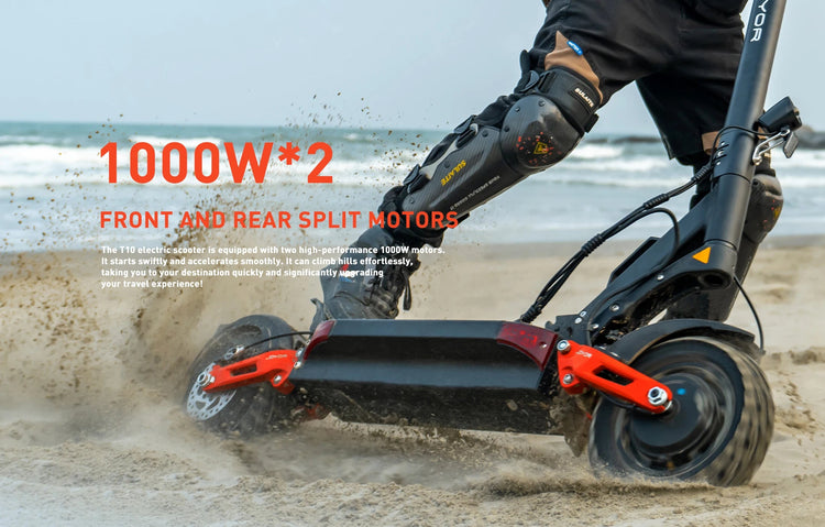 JOYOR T10 Scooter elettrico per adulti 1000W * 2 Motore 60V18AH Batteria Skateboard fuoristrada 10 "Pneumatico fuoristrada Pieghevole E-Scooter platinumshop