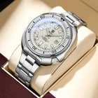 QINGXIYA Orologi al quarzo da uomo di lusso delle migliori marche Cinturino in acciaio inossidabile di alta qualità Orologio sportivo di moda con data luminosa impermeabile platinumshop