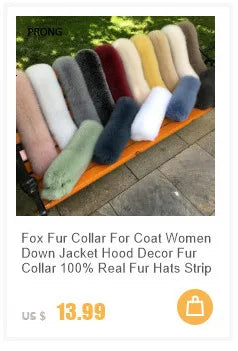 Real Fur Collar And Cuffs Set Winter Coat Accessories Women Fluffy Large Fur Shawl Neak Warm Fox Fur Scarf Furry Scarves Female