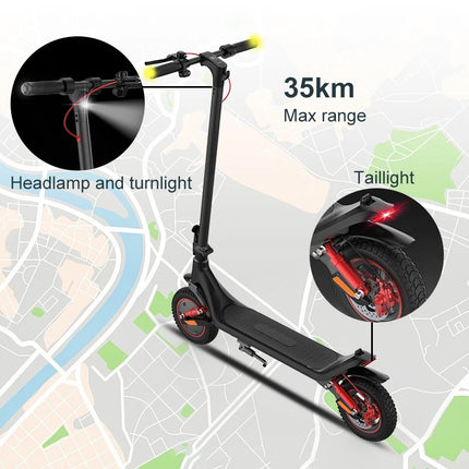 Monopattino Elettrico con Batteria 36V10Ah, Velocità 35km/h, Autonomia 35KM, Pneumatici da 10 Pollici, Motore 500W, per Adulti, Carico Massimo 120kg