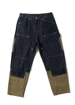 Supzoom New Arrival Hot Sale Top Fashion Autumn Zipper Fly Stonewashed Casual Patchwork Cargo Denim Pockets Cotton Jeans Men PlatiNum