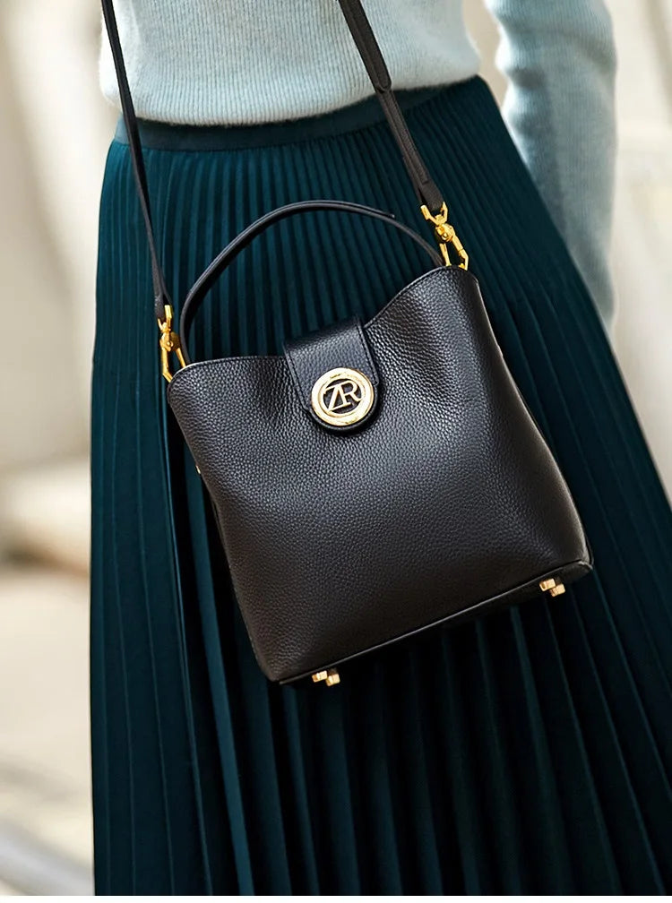 ZOOLER Full Genuine Leather Shoulder Bags Tote Bags Luxury Women Trendy Handbag Totally Skin Fashion Top Handle Purses #WG385