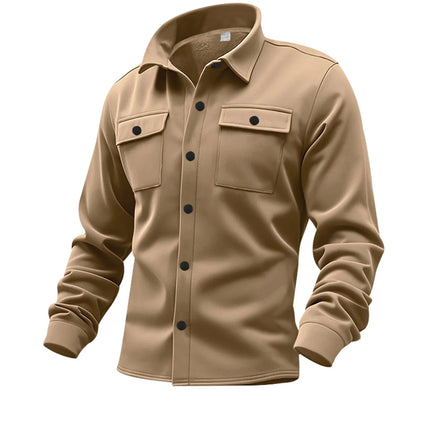 Outdoor Tactical Hunting Jacket for Men, American Heavy Heavy Men's Overalls, lined with Sports Pants, Shirt, 2 Sets PlatiNum